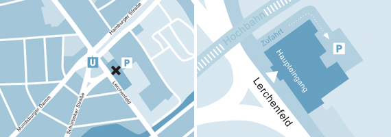 Anfahrtskizze Hammonia-Bad, Lerchenfeld 14